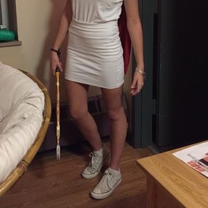 💥3/$17💥 Charlotte Russe | High Waisted Bodycon | White Mini Skirt | Size S